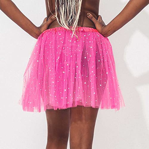 Victray Women's Tutu Skirts Tulle Tutu Skirt Ballet Dance Skirts Layered Tutu Short Skirt Party Festival Costume (Rose 1) #TOP6