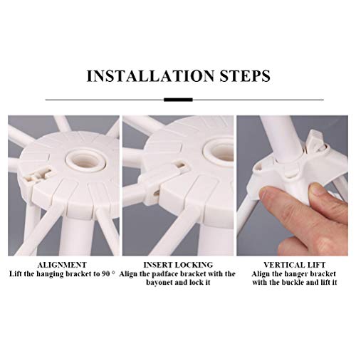 BUYGOO Pasta Drying Rack Noodle Stand with 10 Bar Handles Collapsible, Household Noodle Dryer Rack Hanging for Home Use, Spaghetti Drying Rack Noodle Stand for Making Fresh Pasta at Home