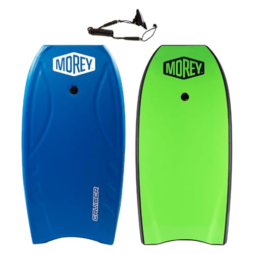 Morey Cruiser 42.5\" Bodyboard | High Performance Boogie Board for All Skill Levels | Phuzion Core, Crescent Tail, Coil Leash, Deck Contours, HDPE Slick Bottom for Beach and Surf