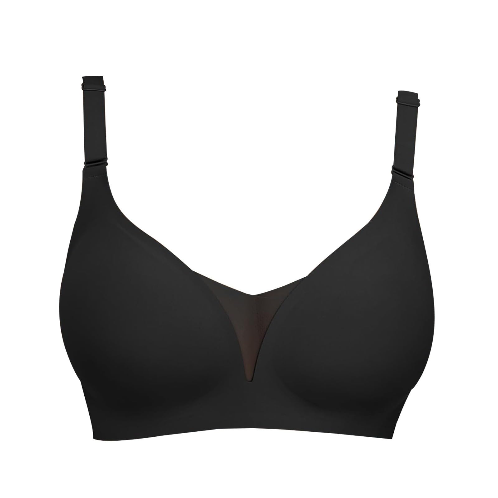 Generico Reggiseno Senza Ferretto Pizzo Donna Cuciture Comodo Reggiseno Scollo a V Bustino con Imbottitura Comfy Bralette Seamless Cinghie Regolabili Base Top Corsetto Corsetto Deals of The Day