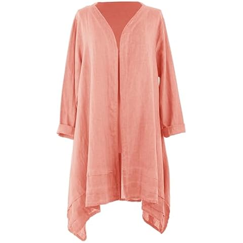 TEXTURE Asymmetric Linen Jacket with Pockets Cover