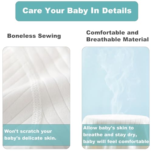 KeCool Baby Grow Onesies, 100% Cotton Soft Newborn Boy Girl Baby Bodysuit Clothes Cute Bear Infant Outfit, Breathable Unisex Long Sleeve Babygrow Outfit Newborn Onesies for Boys and Girls 3-6 Months - Image 4