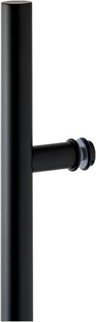Prima Decorative Door Pull Handle Round 72″ Single Side Stainless Steel Black