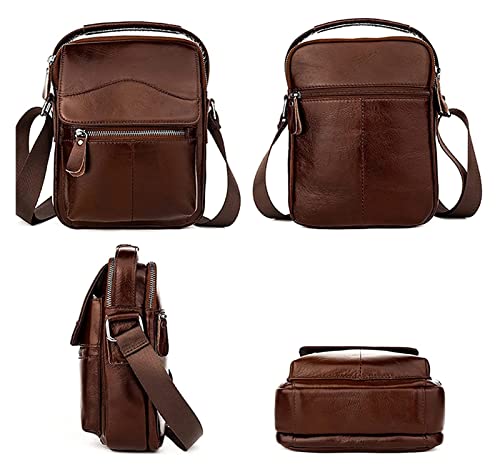 Small Messenger Bag for Men Retro Handbag, 7.9inch Tablet Messenger Bag Small Leather Handbag2