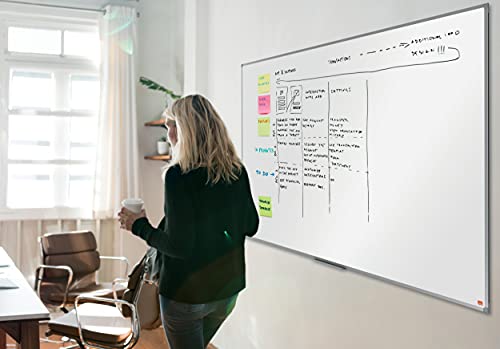 Nobo Staal magnetisch whiteboard, 900 x 600 mm, aluminium afwerking, hoekwandmontage, inclusief whiteboardpennenbak… - Image 7