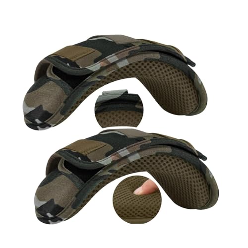 ZINZ 2-Pack Tactical Shoulder Pad Ultra-Thick Comfort Cushion for Vest Straps Backpacks Breathable & Shock-Absorbing Camouflage-Green