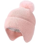 FURTALK Kleinkind Baby Wintermütze warm gefüttert Kinder Strickmütze mit Ohrenklappe Neugeborenes...