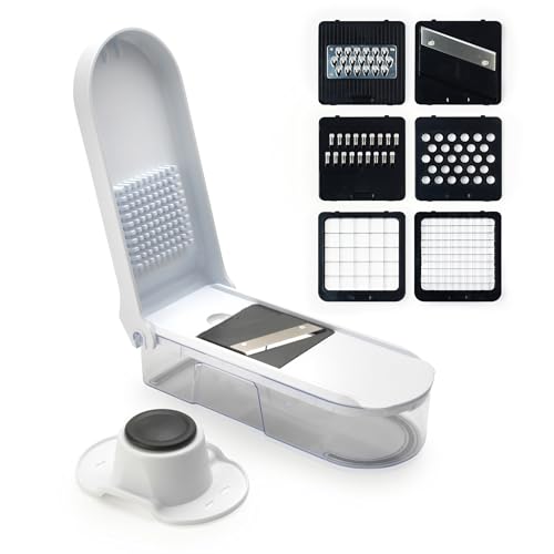 Salter 6 in 1 Manual Food Chopper with 6 Interchangeable Blades