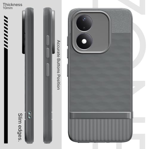Image of Outlouders Back Cover for Redmi Note 17 5G | Full Camera Protection | TPU Soft Flexible Shockproof Bumper Case (Grey)