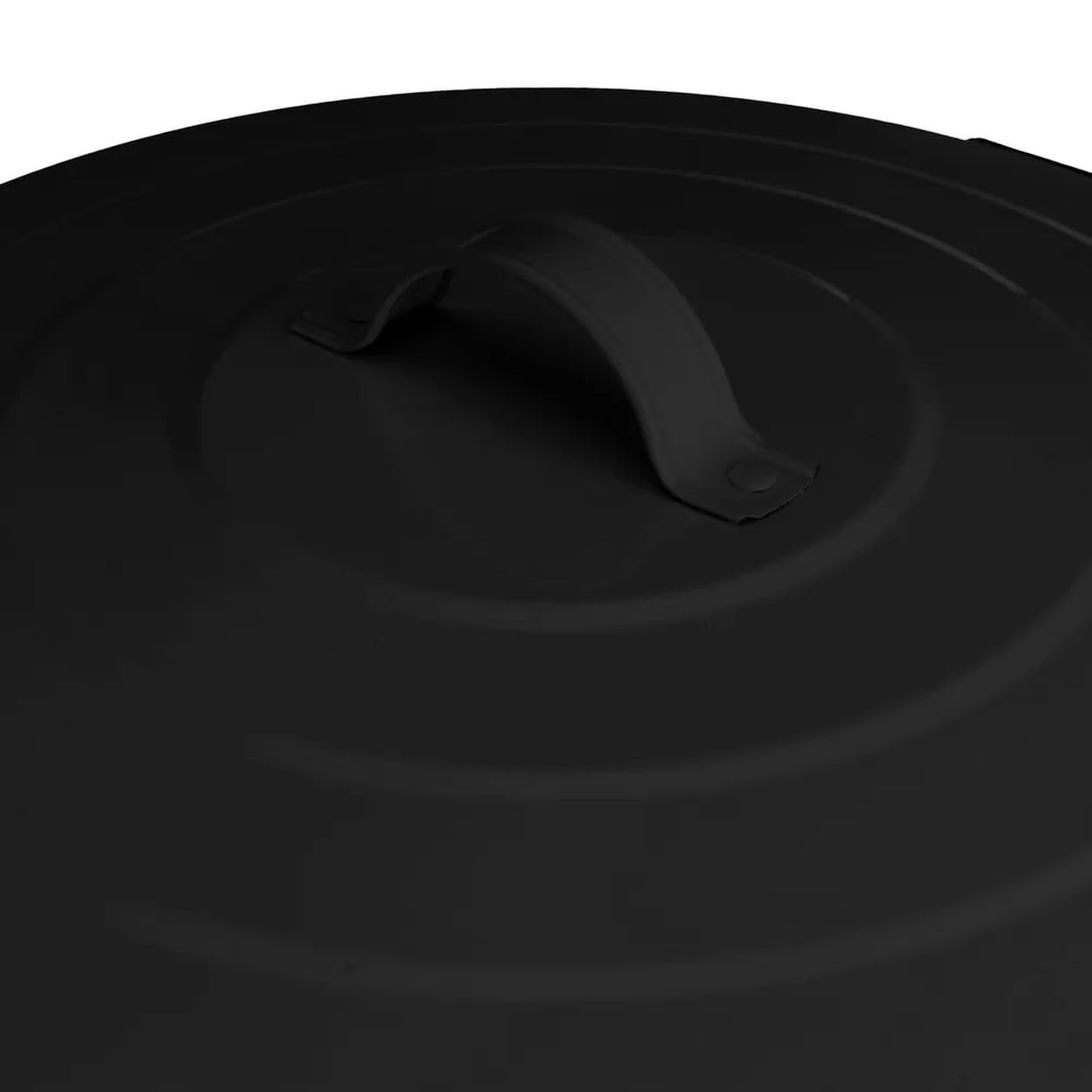 Cubo de basura con tapa, color negro mate, 20 L