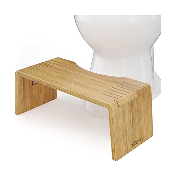 Squatty Potty Oslo Falten Bambus Toilette Hocker - 7-Zoll zusammenklappbar Badezimmer Hocker zum Erwachsene und Kinder…