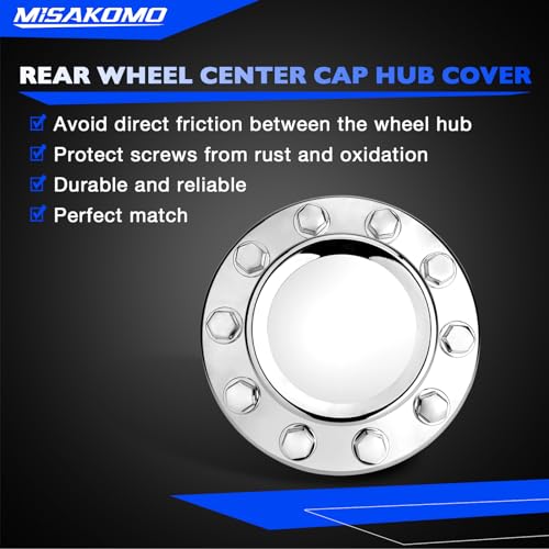 Rear Wheel Center Cap Hub for 11-18 RAM 5500 Replace# 68053039AA-2pcs by Misakomo - Used condition - Image 2