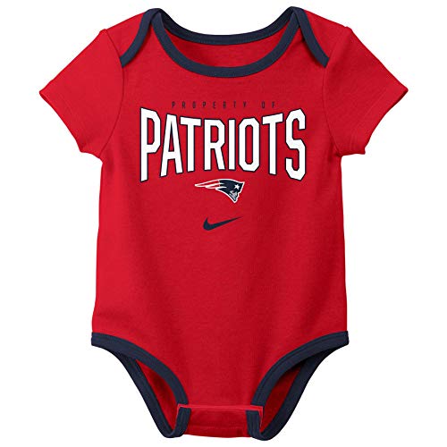 Outerstuff NFL Infant (12-24M)/Newborn (0-9M) Nostalgic Icon Creeper 3-Pack Set, New England Patriots 24M