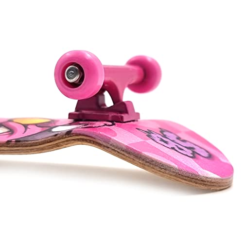 SPITBOARDS 32mm Fingerboard Pro Trucks by, Real Lock-Nuts, Single Axis, Kingpins, Rubber O-Ring Urethane Bushings, Optimized Hanger, Width 32 mm for Fingerboard Tuning & Assembling (White)