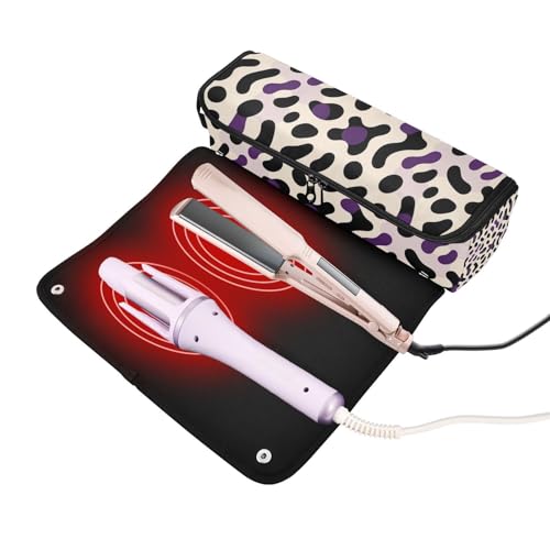 Organizador 2 en 1 para herramientas de cabello con tapete resistente al calor miniatura 2