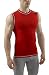 SUB DUAL Mens Compression Top - Cap Sleeve All Season Base Layer - Red - M
