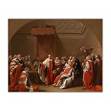 BOSTRY Affiches célèbres Benjamin West Art Mural Moderne《La Mort de Chatham》Peinture sur Toile Impressions Classiques pour la décoration de la Chambre Photos 60x80cmx1 sans Cadre