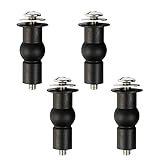 Toilettensitz Behoben Schraube, THETAG 2 Paare Universal WC-Sitz Befestigungsset Erweiterungsbolzen aus Gummi Toiletten Sitz Schrauben Zubehör, 304 Edelstahl Scharnier für Toilettensitz