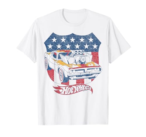 Hot Wheels - Patriotic American Flag T-Shirt - image 1