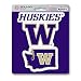 NCAA Washington Huskies Team Decal, 3-Pack