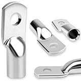 4x Rohrkabelschuhe 50mm²M6 Ohne Sichtloch Kabelschuhe Verdicktes Kupfer Unisolierte Kabelschuh für Boot Jacht Auto LKW Solaranlage