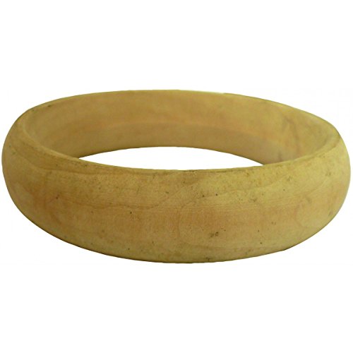 Bracelet en bois brut à décorer - Ø 70mm, largeur 19mm - support à peindre et personnaliser pour les loisirs créatifs