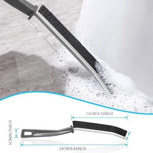 Image of Hard Bristle Crevice Cleaning Brush - Multipurpose Gap Scrubber for Kitchen, Bathroom, Window Tracks, Grout & Tile | Household Corner Cleaning Tool (1)