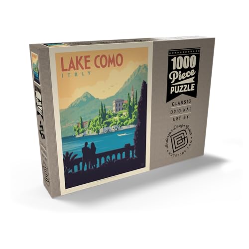MyPuzzle Italie : Lac De Côme, Affiche Vintage - Premium 1000 Pièces Puzzle - Collection spéciale MyPuzzle de Anderson Design Group – vue 2