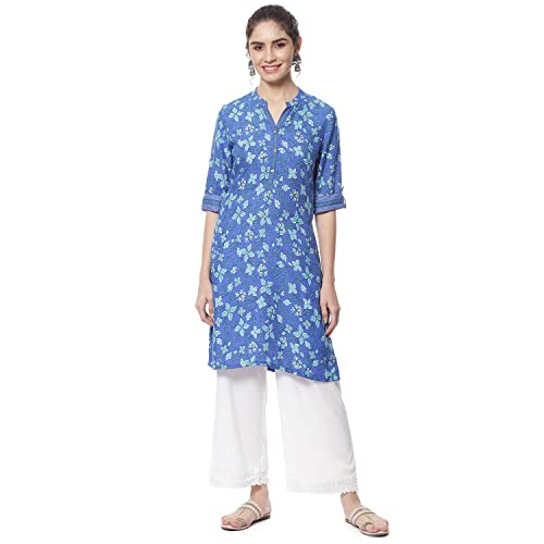 Image of Blue Liva Straight Kurta