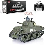 Henglong 1/16 Scale 2.4G 7.0 Plastic Version M4A3 Sherman RTR RC Tank Model 3898 BB Airsoft That Shooting BB Bullets