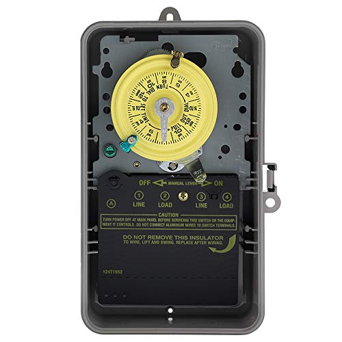 Intermatic Inc Intermatic T104P DPST Time Clock, 24 hour, 208V to 277V, Grey