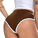 JOINFUN Women Fashion Lingerie Thong Sexy Cheeky Underwear Sports Yoga Shorts Coffee XL
