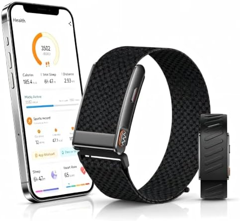 Smart Band, Fitness-Tracker mit EKG, HRV, Schrittzähler Armband | Fitness Armband mit 100+ Sportmodi, Schlafüberwachung, Pulsmessung, Temperaturmessung, Akkulaufzeit 10-15 Tage, An