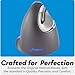 Evoluent – Inventor of The Vertical Mouse – VM4L Ergonomic Vertical Mouse Left Hand Wired USB, Sculpted for Comfort, Reduces Wrist Strain, 4 Speeds, 6 Customizable Buttons in Windows