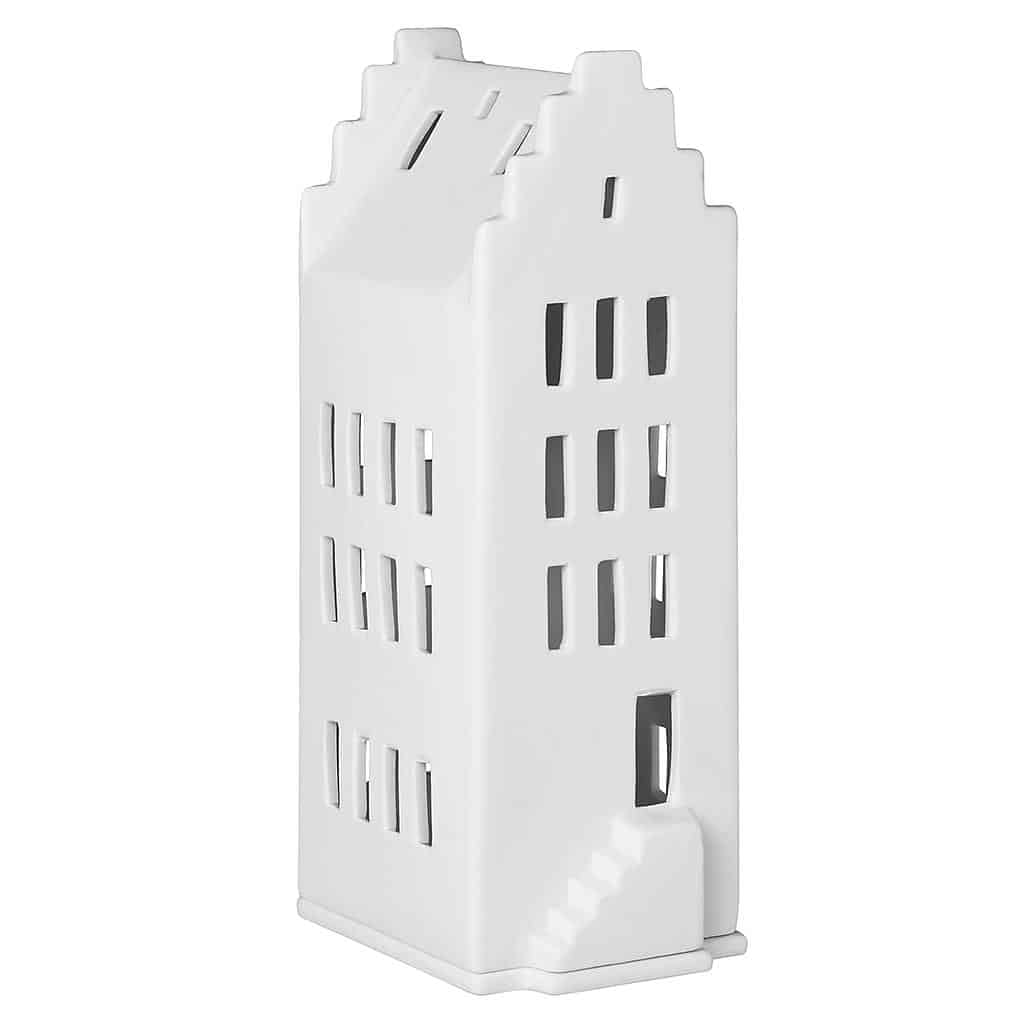 Räder White Unglazed Porcelain Light House 'Walmdach' Candle Holder
