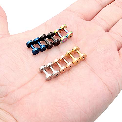 Lcolyoli LCOW-0297 Screw Fit Ear Gauges Kit Surgical Steel Tunnel Expander Earrings Earlobe Plugs Body Piercing Jewelry thumb #2