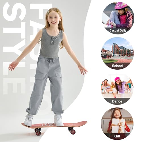 Image of Kids Cotton Jogger Cargo Pants for Boy's Girls' Loose Street Hip Hop Dance