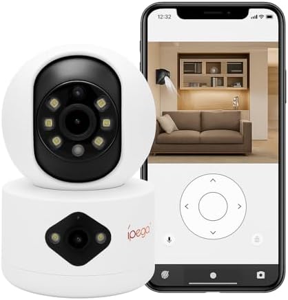 Câmera Wi-Fi 1080ap, com microfone, Visão Noturna, Full HD, gira ...