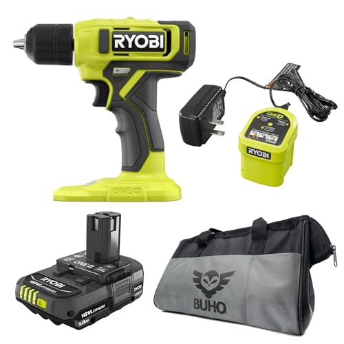 Ryobi ONE+ 18V Drill/Driver Kit with Battery Charger & Buho Bag