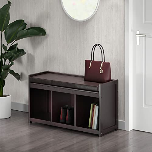 Winsome Addison Bench, 37.4" W X 13.5" D X 20.87" H, Espresso #TOP1