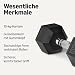 Amazon Basics Hantel-Set, mit Gummibeschichtung, sechseckig, 10 kg, Schwarz