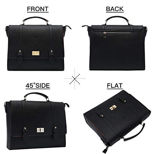 Laptop-Briefacse-for-Women-Men 15.6 Inch Business Computer-Bags Messenger-Bag Work-Tote-Bag Unisex Satchel Bag for Work Office Business Travel,black