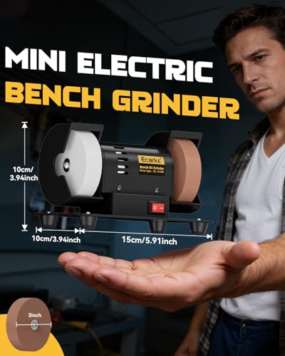 Ecarke 3-Inch Mini Bench Grinder