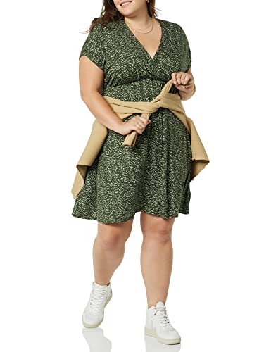 Image of Amazon Essentials Women's V Neck Elastic Waist Surplice Dress (Available in Plus Size)