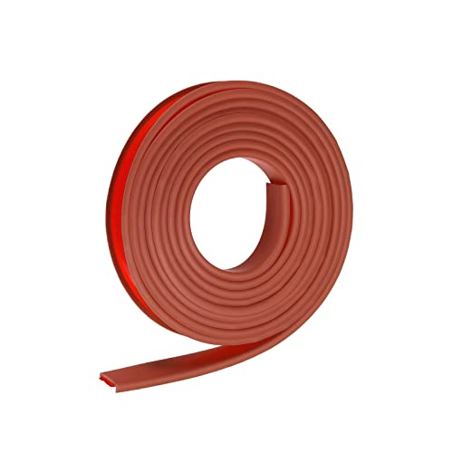 Image of uxcell U Shape Furniture Edge Banding, 3 Meters Self Adhesive Flexible Edging Trim, 5x18mm TPE Edge Guards for Cabinets Furniture Repair Restoration, Brown