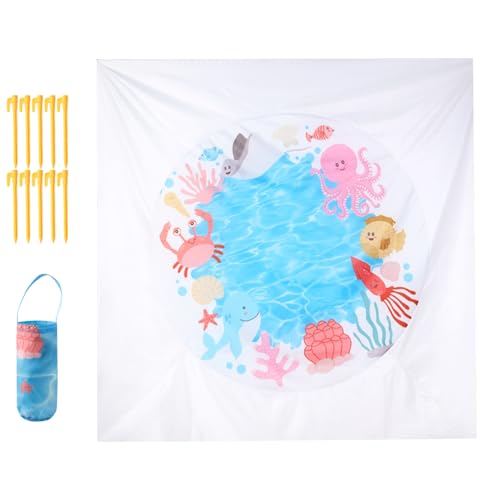 Piscina Per Pozzanghere Da Spiaggia - Piscina Da Gioco Impermeabile Per Bambini, Coperta Antisabbia 2 In 1, Gioco Acquatico Portatile All'aperto | Creativi Di Lunga Durata, Design Moderno, Campeggio,