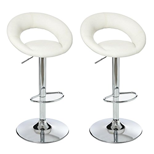 Paris Prix Atmosphera Créateur d'intérieur - Lot de 2 Tabourets de Bar Sasha 102cm Blanc