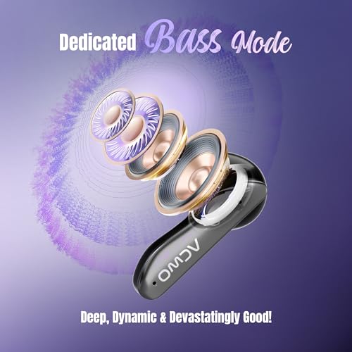 Image of ACwO DwOTS 111 Wireless Earbuds | Up to 75Hrs Battery Life | 10mm Spatial Drivers | Noise-Free Calls with 4 Noise Cancellation Mics | Bluetooth V5.4 | Dedicated Cinematic & Bass Mode (Cadet Grey)