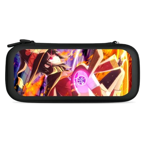 Nintendo Switch対応 UUki ハードケース このすば 異世界 めぐみん 惠 魔女 Switch / Switch有機elモデル対応 衝撃吸収 防汚防水 全面保護 薄型 大容量 キャリングケース ゲームカード 15枚収納 Black-styl