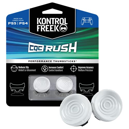 KontrolFreek FPS Freek CQC Rush for PlayStation 4 (PS4) and PlayStation 5 (PS5) Controller | Performance Thumbsticks | 2 Mid-Rise Concave | White by KontrolFreek - Used condition - CA$18.39